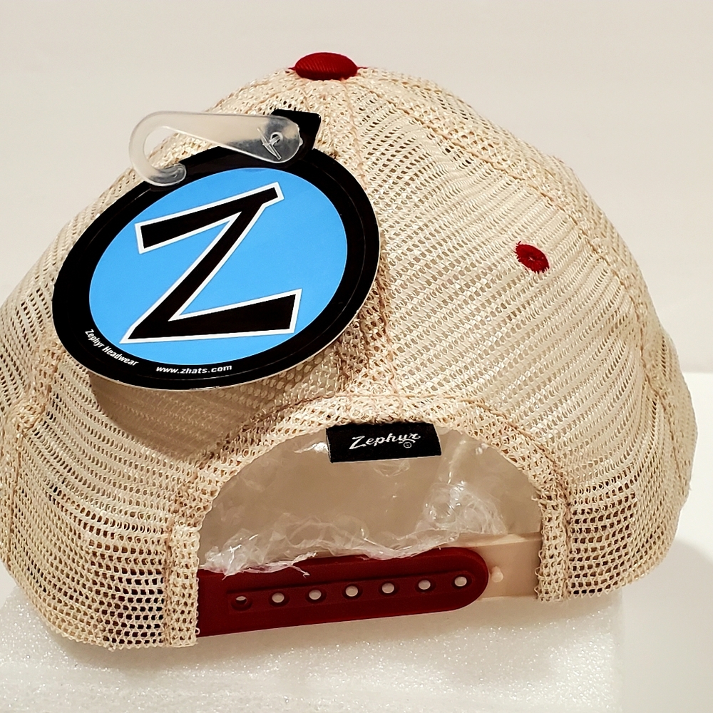 Zephyr Brand Custom Circle Z Red Trucker Baseball Cap Hat Unisex OSFM NWT - Picture 6 of 12